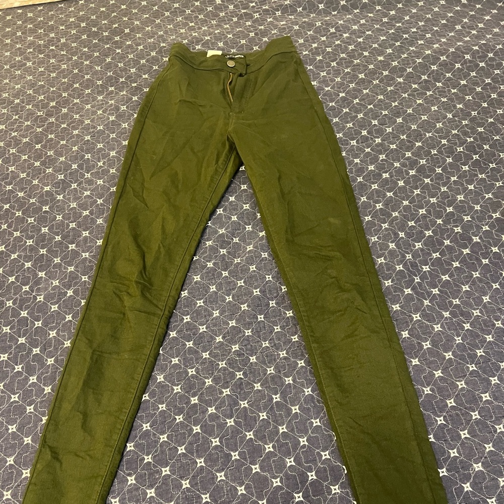 High waist olive green fashion nova jeans Size 0